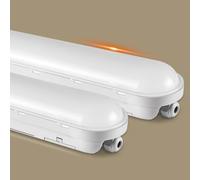 buling 2 Pièces Neon LED Reglette Tube 120cm 36W 4500LM Lampe Plafonnier Éclairage pour Atelier, Garage, Bureau, Cave, Blanc Étanche Neutre 4000K