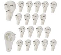 Bulk Hardware BH00093 Paquet de 20 Crochets moyens en Plastique pour mur dur