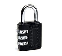 Bulk Hardware BH00408 Cadenas à combinaison reprogrammable à 3 chiffres 35 mm Noir