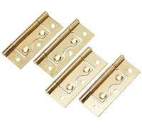 Bulk Hardware BH01124 Charnières à lame d'équerre en Electro-Laiton, Set de 4 Pièces