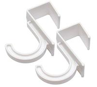 Bulk Hardware BH01840 Paquet de 2 Crochets au-dessus de porte Blanc