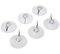 Bulk Hardware BH01993 Crochet à ventouse en Plastique, 45 mm, Set de 6 Pièces