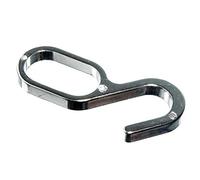 Bulk Hardware BH02138 Crochet de rail ovale pour fixation dans une armoire Chromé, Set de 2 Pièces