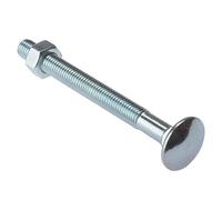Bulk Hardware BH02153 Boulon de carrosserie / écrou plaqué au zinc, Set de 4 Pièces