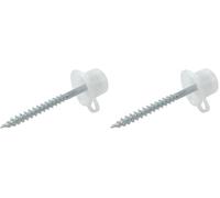 Bulk Hardware BH02183 Vis de toiture avec embout et rondelle en Plastique transparent, Set de 10 Pièces (Lot de 2)