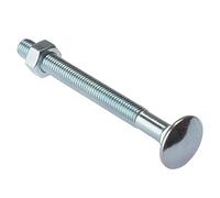 Bulk Hardware BH02191 Paquet de 10 Boulon de carrosserie avec écrou/plaqué au Zinc M10 x 75 mm