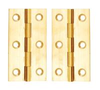 Bulk Hardware BH03470 Charnière en Acier Electro-Laiton, 100 mm, Set de 2 Pièces
