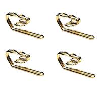 Bulk Hardware BH03671 Crochet de rideau plaqué au zinc brillant, Set de 50 Pièces
