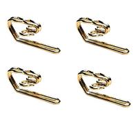 Bulk Hardware BH03672 Crochet de rideau plaqué au zinc brillant, Set de 100 Pièces