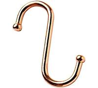 Bulk Hardware BH03899 Crochet de boucher en S cuivré, 75 mm, Set de 12 Pièces
