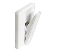 Bulk Hardware BH03999 Patère en Plastique style clip papier adhésive, Set de 3 Pièces