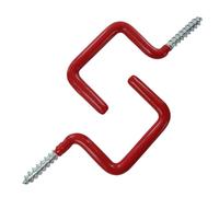 Bulk Hardware Bh05323 Crochet carré Petite recouvert de plastique Rouge, Lot de 2 pièces