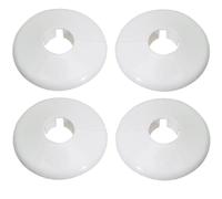 Bulk Hardware TM BH01936 Collier de tuyau en Plastique, Blanc, 15 mm, Set de 4 Pièces