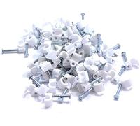 Bulk Hardware TM BH02260 Pince de câble rond, Blanc, 8 mm, Set de 100 Pièces
