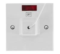 Bulk Hardware TM BH02678 Interrupteur cordon de plafond 45 amps avec indicateur néon, Multicolore