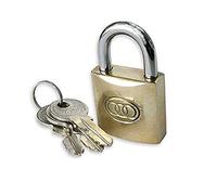 Bulk Hardware TM BH03791 TriCircle Cadenas robuste en Laiton, Blanc, 63 mm