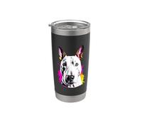 Bull Terrier Pop Art I Dog Lover I Splash Art Bull Terrier Gobelet isotherme en acier inoxydable double paroi
