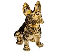 Atmosphera - Statuette Bulldog - céramique - doré - H19 cm