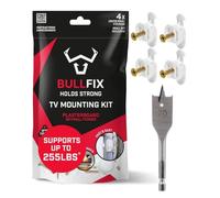 Bullfix Kit Télé, Cheville Placo Charge Lourde Façon Cheville Molly pour Support Mural TV, Kit d'Ancrage Mural Universel pour Fixation Murale TV sur Murs en Plaque de Platre Creux, Cloisons Sèches