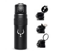 Bullstep® - Bouteille Isotherme Gourde avec Paille Adulte | Acier Inoxydable 18/10 Double Paroi 75cl / 1L 24h Froid 12h Chaud | Gourde de sport Anti Fuite Sans BPA | Bouteille Thermos