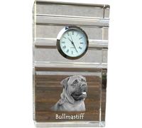 Bulmastif - horloge en verre avec photo, photo de chien en cristal, horloge sur pied personnalisée pour bureau de la marque Art-Dog