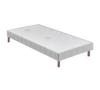 Sommier tapissier bultex confort ferme + pieds 90x190 Blanc