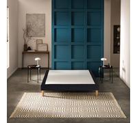Bultex Sommier déco tapissier Mediano Gris foncé 160x200 en Epicéa - Gris foncé