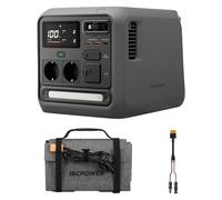 Bundle DJI Power 1000 Mini avec panneau solaire pliable de 100 W | Format compact, sortie max de 1 000 W, alimentation solaire, panneau solaire pliable de 100 W, batterie LFP de 1 008 Wh