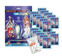Bundle mit Topps - Champions League 2024/2025 - Sammelsticker - 1 Starterpack + 20 Tüten + Exklusive Collect-it Hüllen