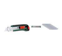 Bundle of Bosch cutter à lame sectionnable + Bosch Set de 10 lames sécables 18 mm (accessoires pour cutter ; acier SK5 haute qualité ; taille de lame de 18 mm ; 7 parties sécables ; étui de rangement)
