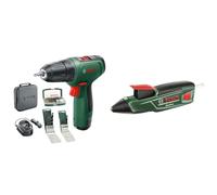 Bundle of Bosch Perceuse-visseuse sans fil - EasyDrill 1200 (batterie 2,0 Ah, système 12 Volt, set de perceuse et jeu de forets) + GluePen (Livré avec chargeur micro-USB + 4 bâtonnets de colle)