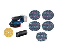 Bundle of Bosch Professional 18V System ponceuse excentrique sans-fil GEX 18V-150-3 (Sans batterie ni chargeur) + Bosch EXPERT O780 Lot de 55 disques abrasifs, Ø 150 mm