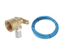 Bundle SOMATHERM FOR YOU - Applique à sertir femelle PER Ø12, coude femelle 15/21, couronne de tube PER Ø12 nu bleu 15m - Installation rapide, fiable et compatible avec tous raccords