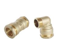 Bundle SOMATHERM FOR YOU - Raccord laiton manchon égal et coudé pour tube PE Ø40 mm - Pression 20 bars, température -10° à +80°C, joint torique EPDM, norme ACS, garantie 5 ans