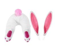 Bunny Butt Wreath Kit - Easter Rabbit Tail Decoration Set, Cute Cartoon Rear Design Ornement, Farmhouse Hanging DoorWindow Porch Wall Decor Attachment Display For Spring Holiday Home Entryway