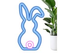 Bunny Shape Led Neon Signs, Easter Rabbit Neon Lights Bunny Head Neon Lamp | Dessin animé Spring Lamp Rabbit Signs pour adolescent, enfants, filles, enfants