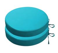 BUNQQF Lot de 2/4 Galette de Chaise Ronds d'extérieur de Jardin Imperméables avec Attaches - 50/45/40/35cm Carrés Coussins de Siège épaisseur 5cm for Patio,Jardin, Cuisines, Salle à Manger