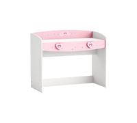 Bureau 1 tiroir Anastasia rose et blanc