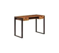 Bureau 110x55x78 cm bois solide de sesham acier