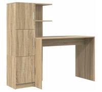 Bureau 2 pièces - vidaXL - chêne sonoma - 3 portes - 133 5 x 50 x 124 cm(21702)