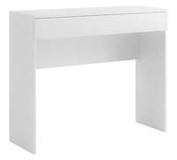 Bureau 78 cm avec un tiroir blanc laqué brillant - SYNERGIE - ALTOBUY Blanc