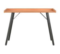 Bureau 90x50x79 cm Marron Table d'écriture compacte avec pieds en acier | Marron, bois, acier enduit de poudre, compact, bureau, étude, bricolage, montage facile