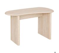 Atmosphera - Bureau Anaya Forme Organique, Beige Effet Travertin, L 120 x l 60 x H 75,5 cm - pour Chambre, Salon, Bureau