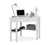 Bureau angle table de travail compacte 25 kg MDF bureau d'angle avec rangement