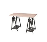 Bureau architecte avec Trepied - Noir et Bois - H. 75 cm