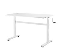 Bureau Ergo Office réglable en hauteur max 117cm, max 40 kg, avec un plan de travail assis/debout, ER-401 W couleur blanc blanc G