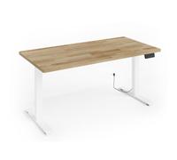 Bureau Assis-Debout BIM Natural 160 x 80 cm - Blanc Mat/chêne Naturel | Bim Furniture - ref. 5903769749607 - 5903769749607 - Beige - Materiaux mixtes