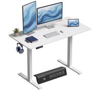 HOMCOM Bureau Assis Debout Électrique 120 x 60 cm Réglable en Hauteur | Écran LED, Mémoire 3 Hauteurs, Sécurité Enfant, Anti-Collision, Standing Desk pour Ordinateur, Travail