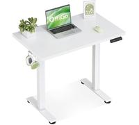 Bureau Assis Debout électrique, OffiGo, etit Bureau Electrique avec 3 Fonction Mémoire, 80cm, Blanc