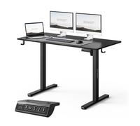 Bureau Assis Debout Électrique - SENSE7 - NOJO Light - 120 x 60 cm - Réglable en hauteur - Design scandinave - Noir